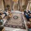 Turkish VERONA Bohemian Rug KO61A cream dark blue Size 100*200