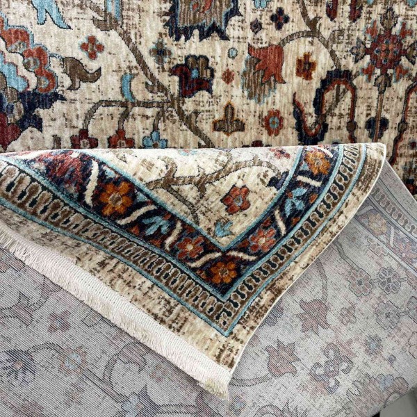 Turkish VERONA Bohemian Rug KP79A CREAM TURQUOIS Size 100*200