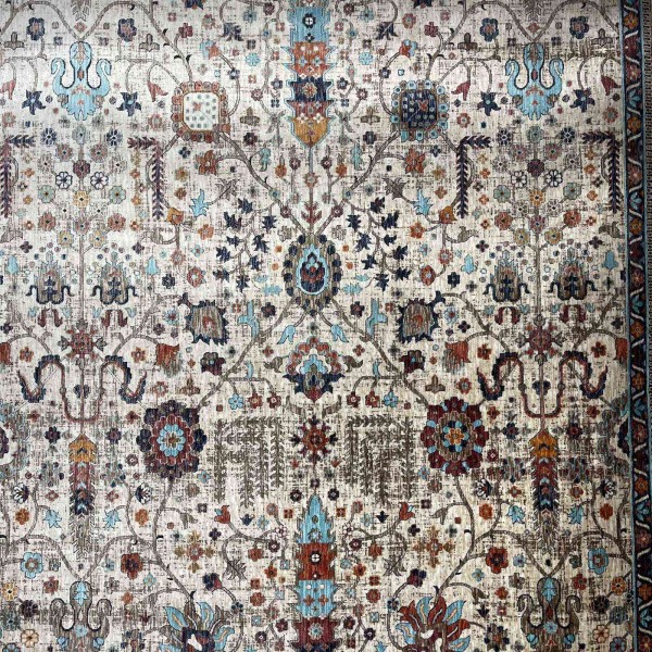Turkish VERONA Bohemian Rug KP79A CREAM TURQUOIS Size 100*200
