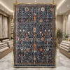 Turkish VERONA Bohemian Rug KP79A dark blue pink Size 100*200