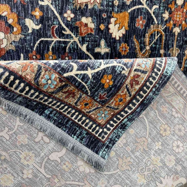Turkish VERONA Bohemian Rug KP79A dark blue pink Size 100*200
