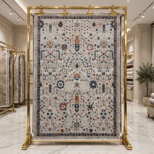 Turkish VERONA Bohemian Rug KP79A Light gray multi aqua Size 250*350