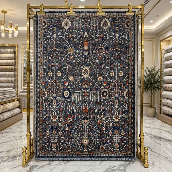 Turkish VERONA Bohemian Rug KP79A multi aqua rose Size 100*300