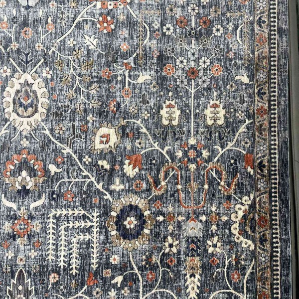 Turkish VERONA Bohemian Rug KP79A multi aqua rose Size 100*300