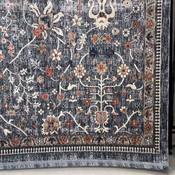 Turkish VERONA Bohemian Rug KP79A multi aqua rose Size 100*300