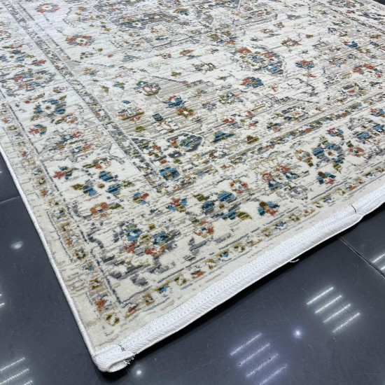 Bohemian Max Turkish carpet B017B beige white color size 80*150