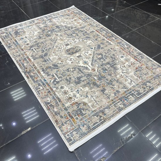 Bohemian Max Turkish Carpet B011B Gray Color Size 100*200