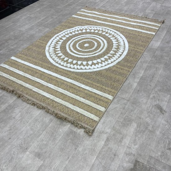 Turkish burlap carpet Isi 06545D gold size 300*400