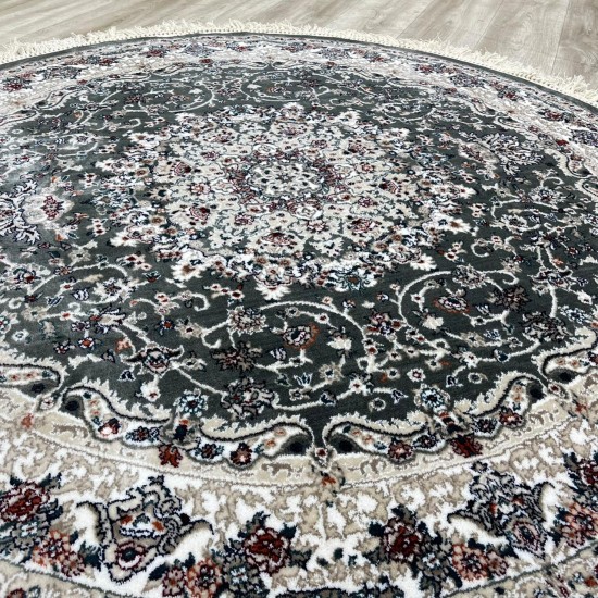 Turkish Samarkandy carpet A027A gray size 150*150