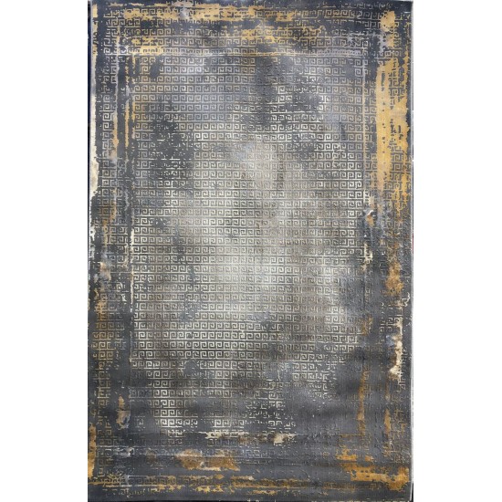 Chana 0082 Bulgarian gray and gold rug