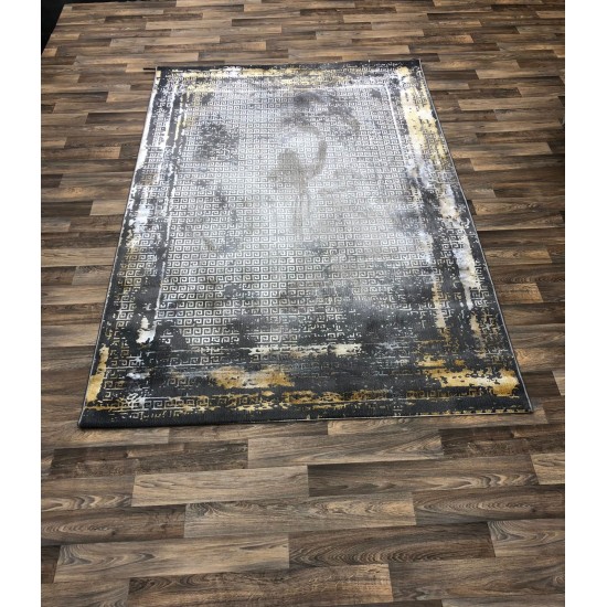 Chana 0082 Bulgarian gray and gold rug