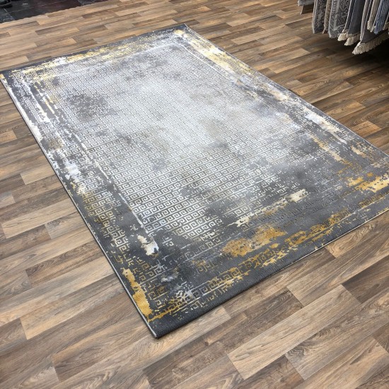 Chana 0082 Bulgarian gray and gold rug