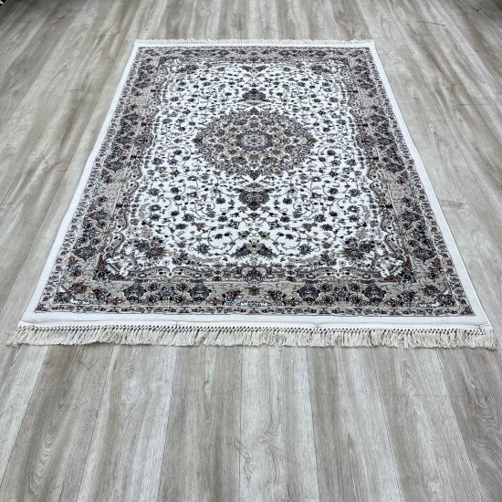 Turkish Samarkandy carpet A027A cream cream size 100*300