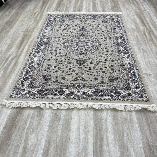 Turkish Samarkandy carpet A027A beige beige size 100*200