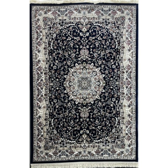 Turkish Samarkandy carpet A027A dark blue size 400*600