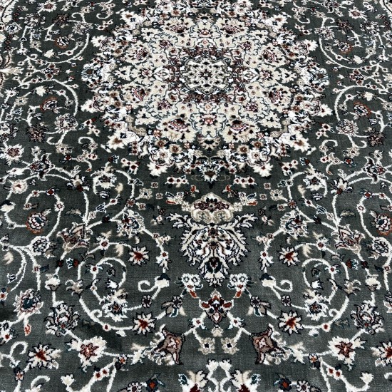 Turkish Samarkandy carpet A027A gray size 400*600