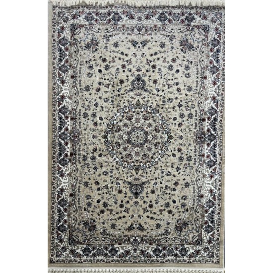 Turkish Samarkandy carpet A027A beige beige size 100*200