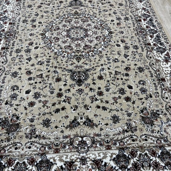 Turkish Samarkandy carpet A027A beige beige size 400*600