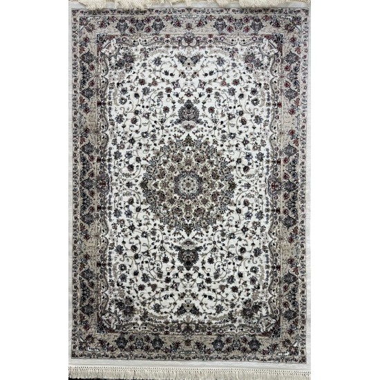 Turkish Samarkandy carpet A027A cream cream size 100*300