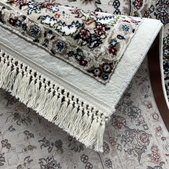 Turkish Samarkandy carpet A027A cream cream size 400*600