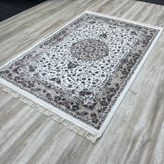 Turkish Samarkandy carpet A027A cream cream size 400*600