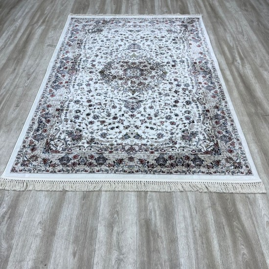 Turkish Samarkandy carpet A027A cream cream size 400*600