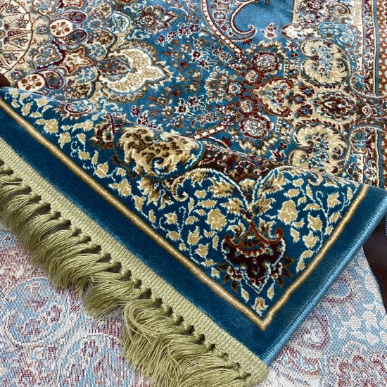 Bulgarian Adora Carpet 1610.000 knots 01465A Cyan