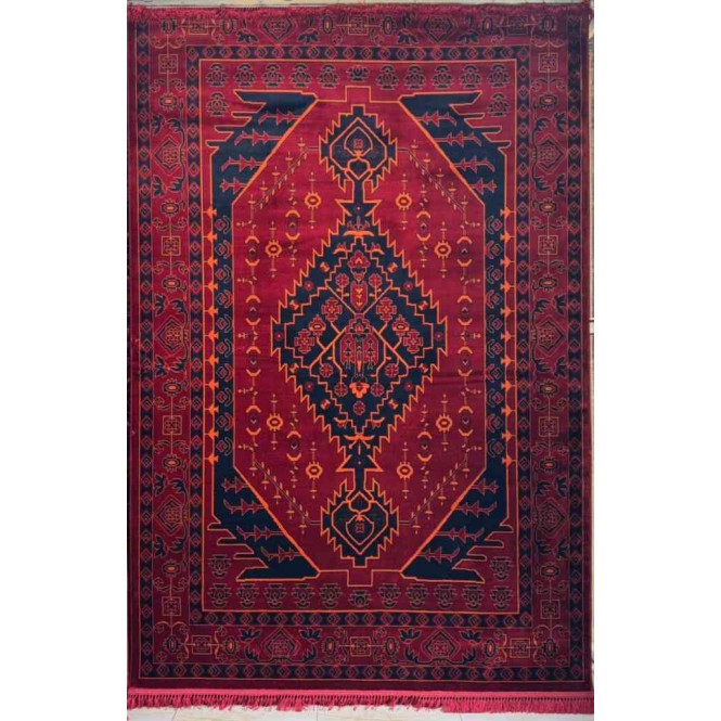 سجاد تركي بخارى نقشة افغاني 1505 بابل احمر مقاس 100*300