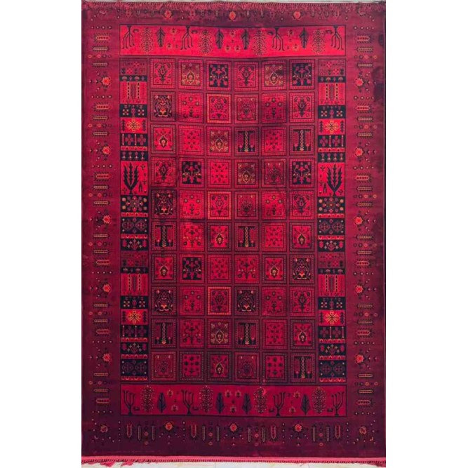 سجاد تركي بخارى نقشة افغاني 1506 بابل احمر مقاس 250*350