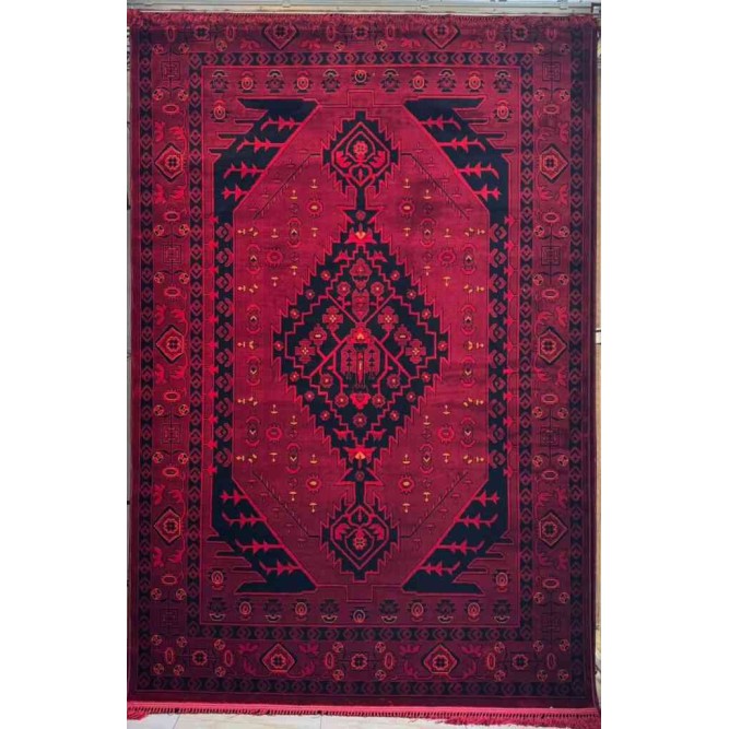 سجاد تركي بخارى نقشة افغاني 1507 بابل احمر مقاس 200*300