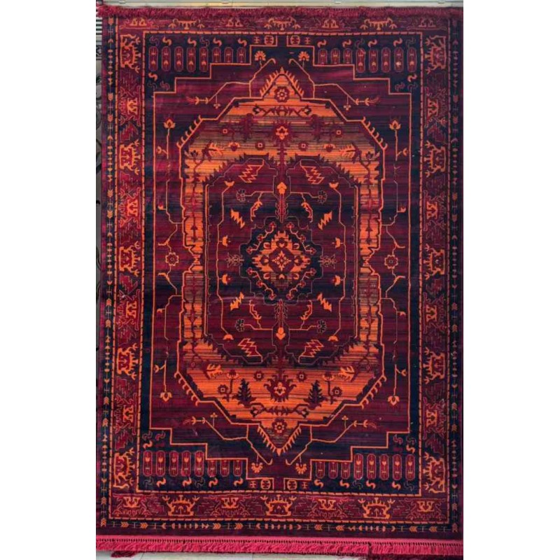 سجاد تركي بخارى نقشة افغاني 1509 بابل احمر مقاس 50*80