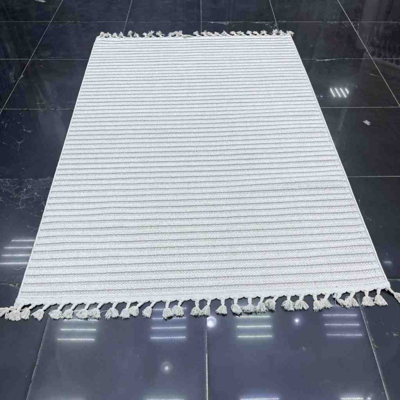 سجاد خيش باتارا تركي L0064B ايفوري مقاس 200*300