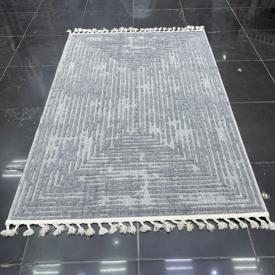 Turkish batara burlap carpet L0026B gray size 150*220