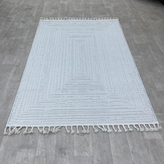 Turkish Jute Carpet Fossils B777A Cream Cream Color