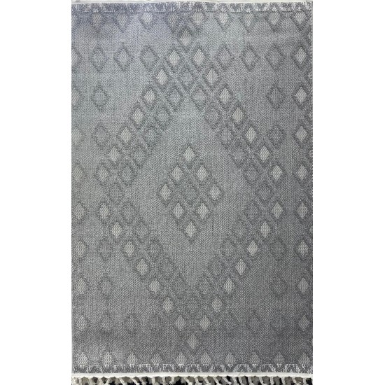 Turkish burlap rugs B795A gray color