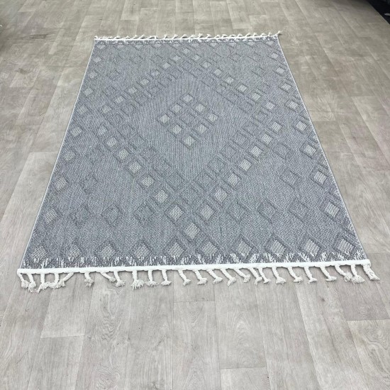 Turkish burlap rugs B795A gray color