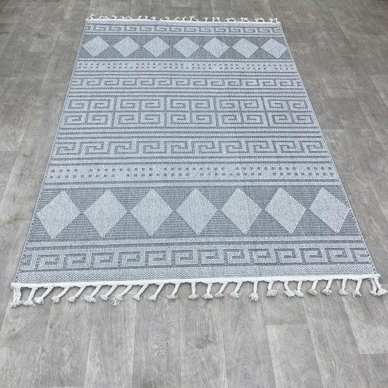 Turkish burlap rugs B979A gray color