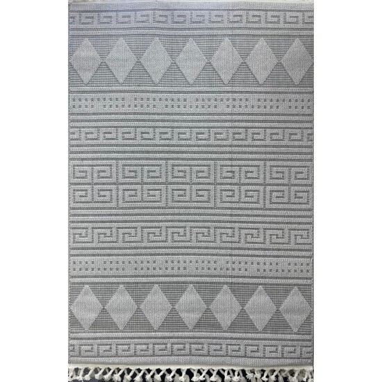 Turkish burlap rugs B979A gray color