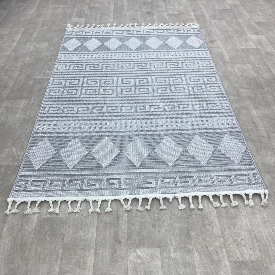 Turkish burlap rugs B979A gray color