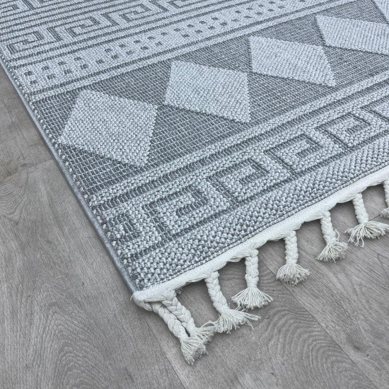 Turkish burlap rugs B979A gray color