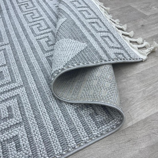 Turkish burlap rugs B979A gray color