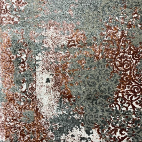 Bulgarian carpets Aura 182, green with orange