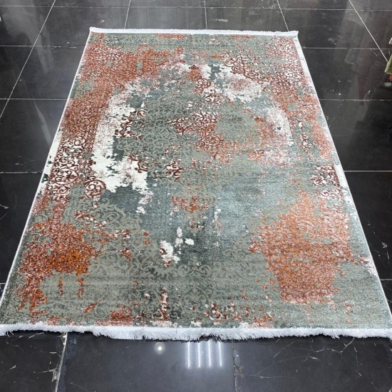 Bulgarian carpets Aura 182, green with orange