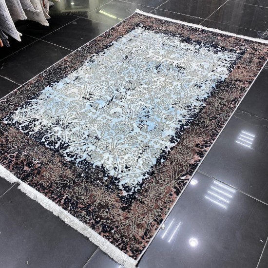 Bvlgari carpets lura 182 blue with brown