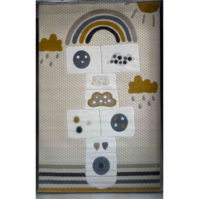 Turkish carpet for children Kids 1003 beigecolor size 80*150