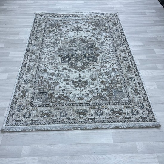 Turkish Bohemian Lotus Carpet 1586A cream green size 100*200