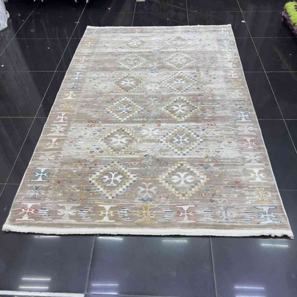سجاد بوهيمي تركي فينتج B0024C لون بني بيج مقاس 100*300 سجاد بوهيمي تركي فينتج B0024C لون بني بيج مقاس 100*300