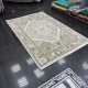 سجاد بوهيمي تركي فينتج B0023C لون ابيض ابيض مقاس 250*350