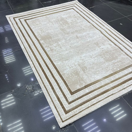 Turkish Viola Carpet A025A Beige Vison Size 150*220