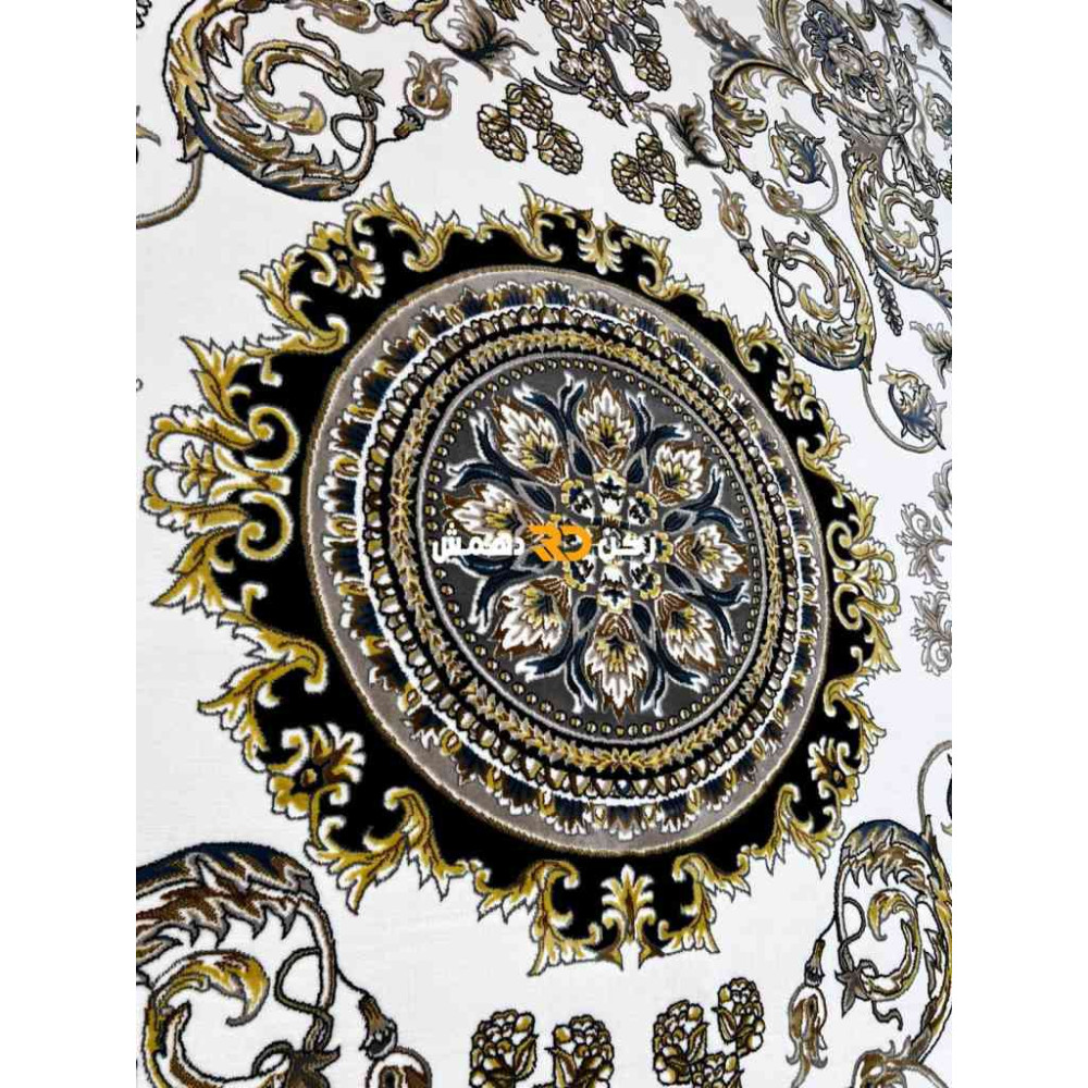 سجاد تركي طوكيو نقش ايراني B061B لون اسود مقاس 400*600